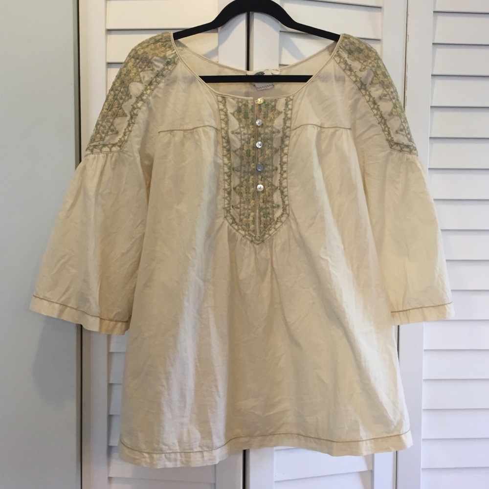 Crochet peasant blouse